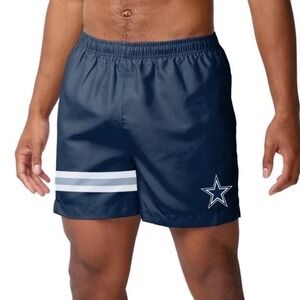FOCO Dallas Cowboys Mens Swim Trunks Navy Blue Silver Star Logo NFL Board Shorts